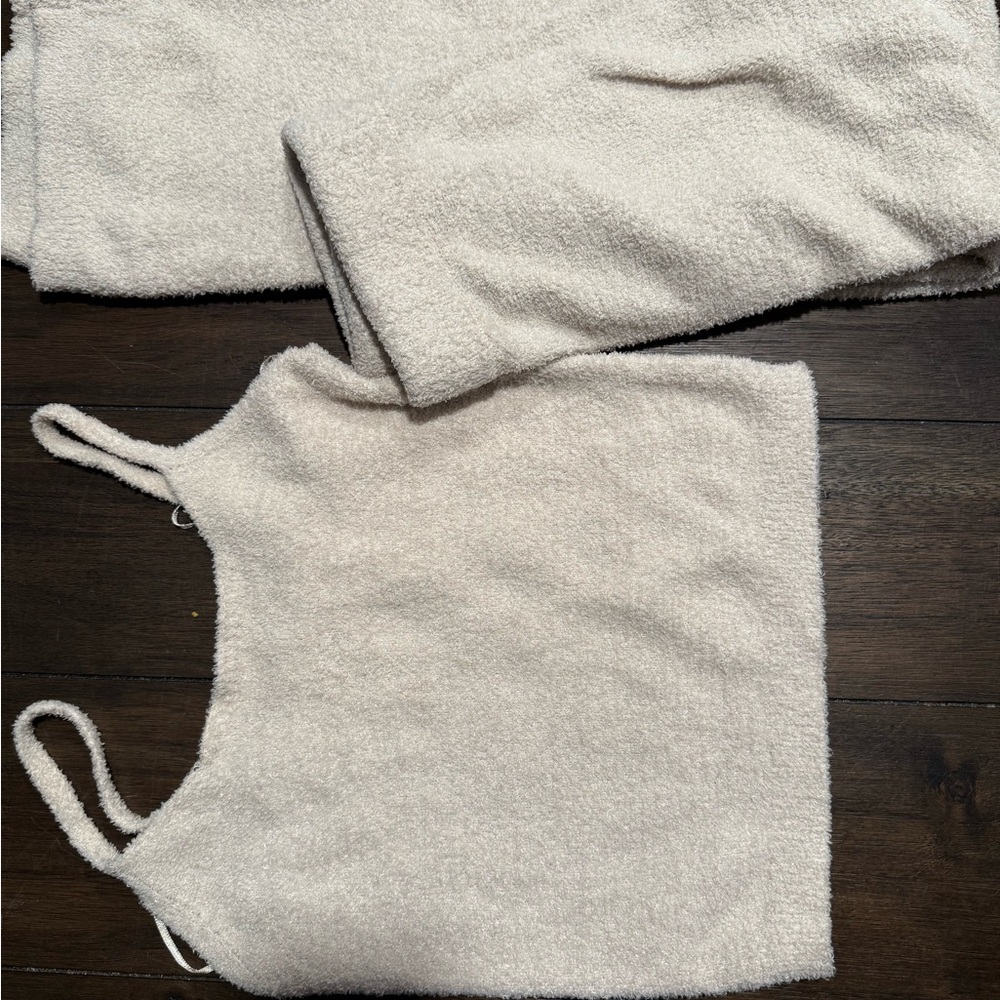 Soft Cream Knit Sweater Set